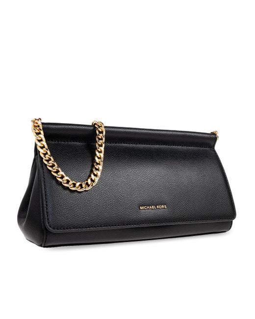 MICHAEL Michael Kors Black Medium Carmine Chain-Detail Shoulder Bag