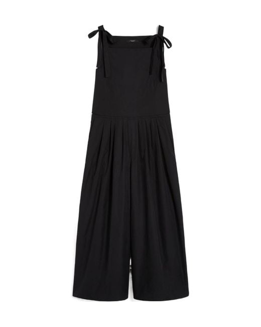 Weekend by Maxmara Black Sleeveless Poplin Jumpsuit