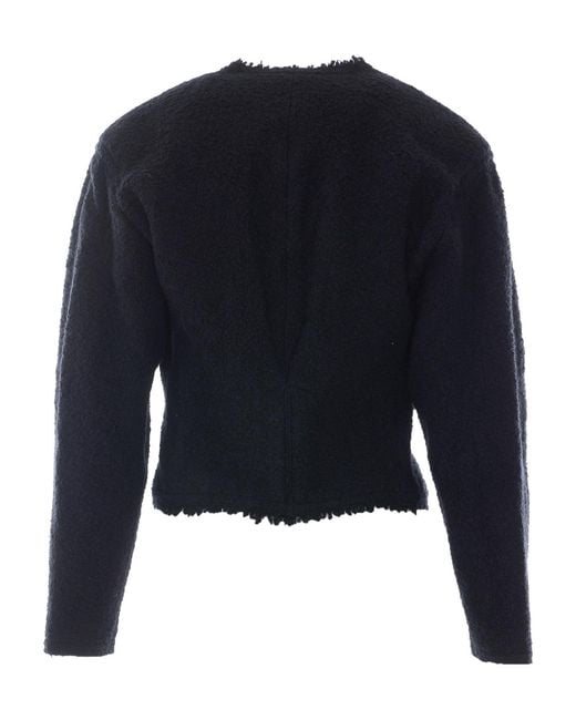 Isabel Marant Blue Suna Frayed Edge Jacket