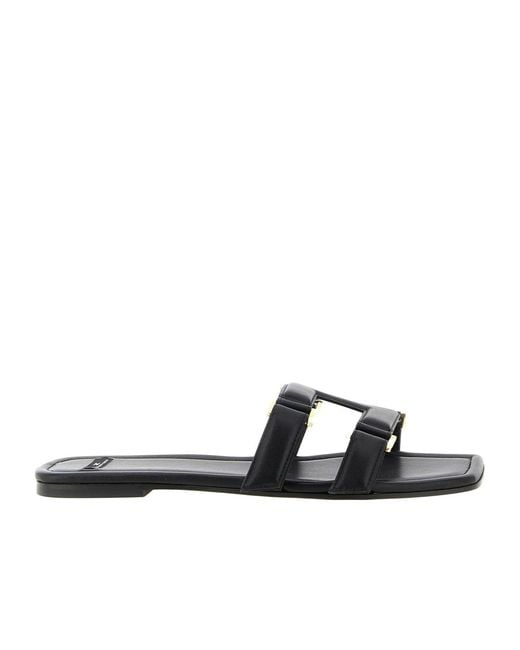 Elisabetta Franchi White Logo Detail Slippers