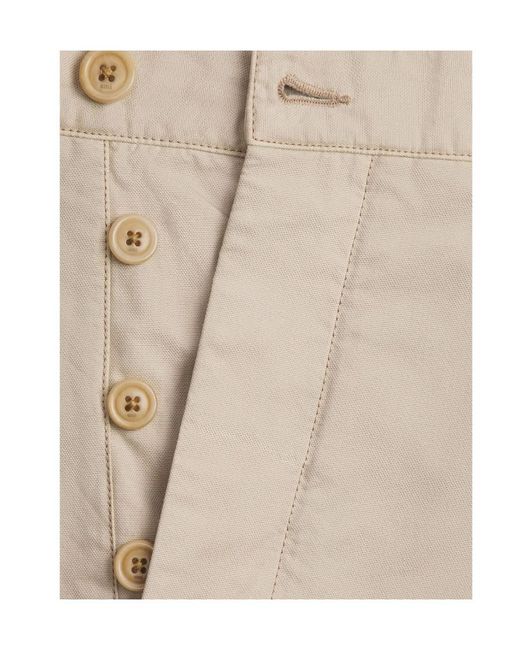 AMI Natural Ami Turn-Up Cuff Cropped Trousers for men