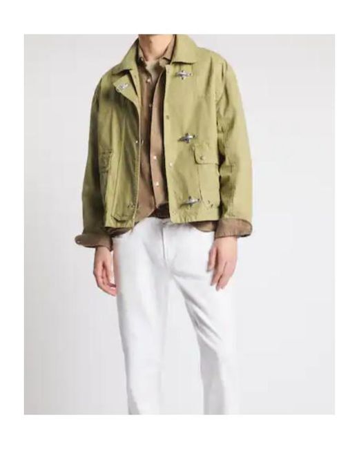 Fay Green Toggle Fastening Jacket for men