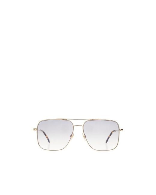 Victoria Beckham White Eyewear Pilot Frame Sunglasses