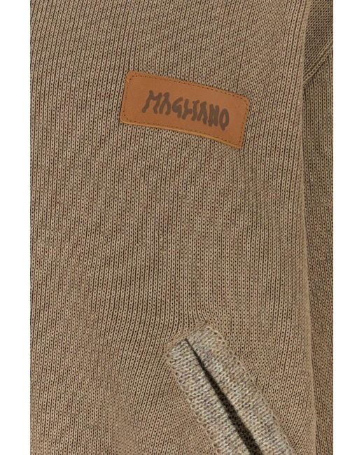 Magliano Brown Knitted Bomber Jacket for men