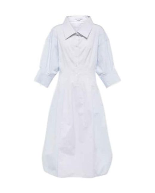 Stella McCartney White Cotton Poplin Midi Shirt Dress