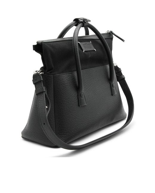 Maison Margiela Black Logo Patch Tote Bag
