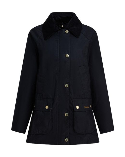 Barbour Blue Beadnell Waxed Jacket