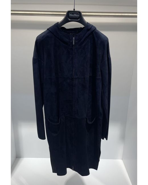 Max Mara Blue Long-Sleeved Casual Jacket
