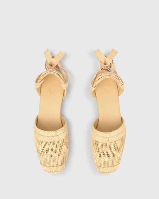 Castaner Metallic Tie Woven Espadrilles