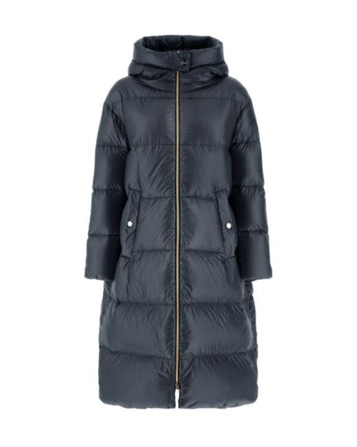 Herno Blue Hooded Down Jacket