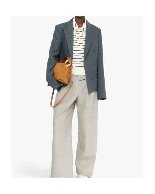 J.W. Anderson Blue Double-Breasted Wool Blazer