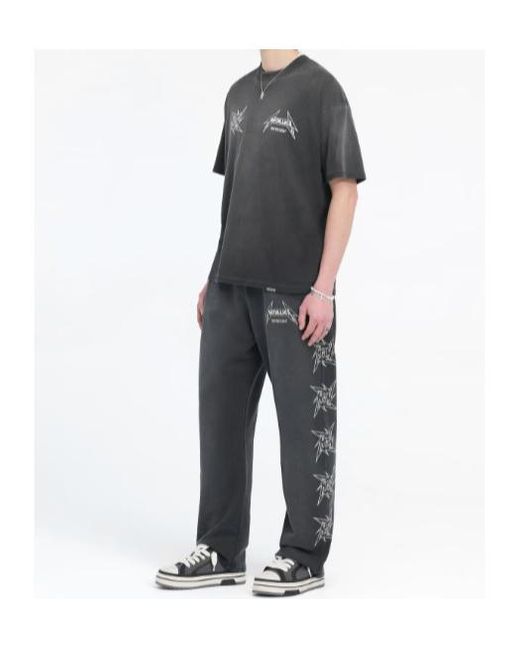 Represent Gray X Metallica Tour Crew Neck T-Shirt for men