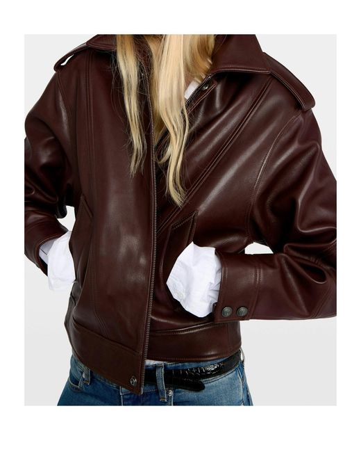 Zadig & Voltaire Brown Kimo Concealed Fastened Jacket