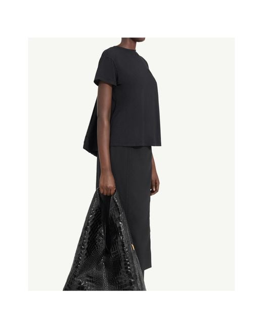 MM6 by Maison Margiela Black Jersey T-Shirt