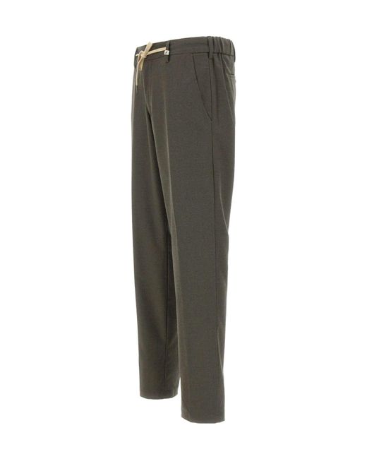 Myths Gray Apollo Drawstring Straight-Leg Pants for men
