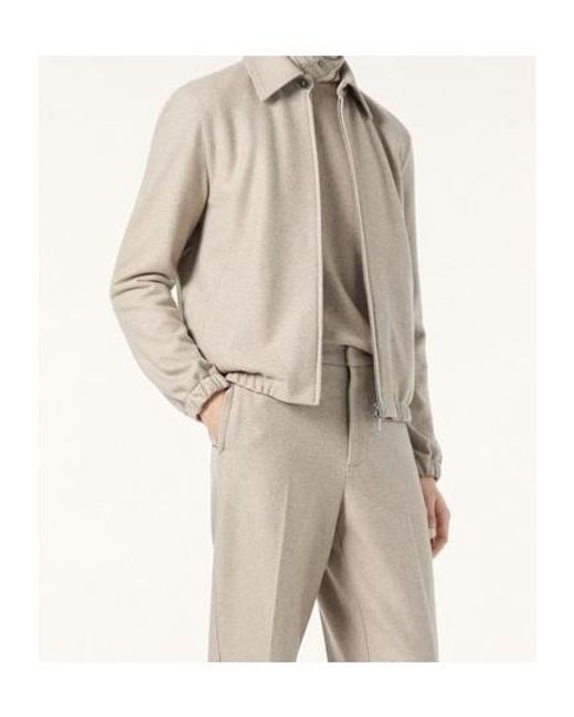 Loro Piana Natural Breia Bomber Jacket for men
