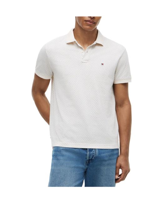 Tommy Hilfiger White Short Sleeve Polo Shirt for men