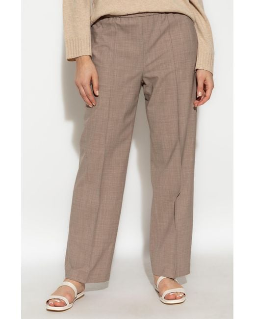 Fabiana Filippi Gray Pressed Creased Trousers