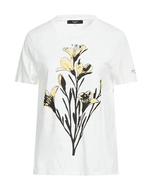 Weekend by Maxmara White Printed Short-Sleeve T-Shirt