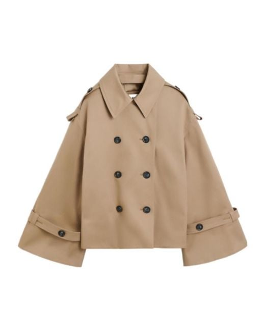 By Malene Birger Natural Alisandra Double-Breasted Trench Coat