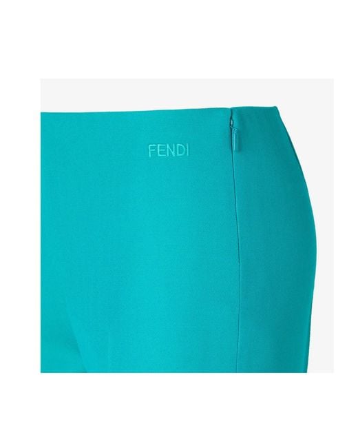 Fendi Blue Elevated Mini Trousers For
