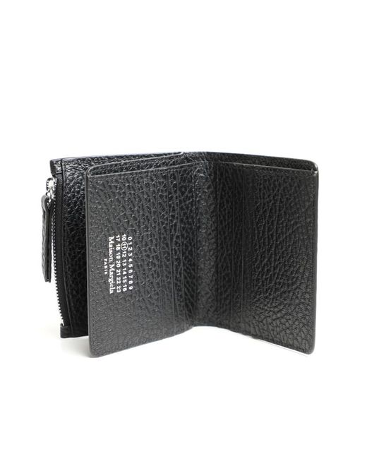 Maison Margiela Gray Logo Detailed Zipped Wallet for men