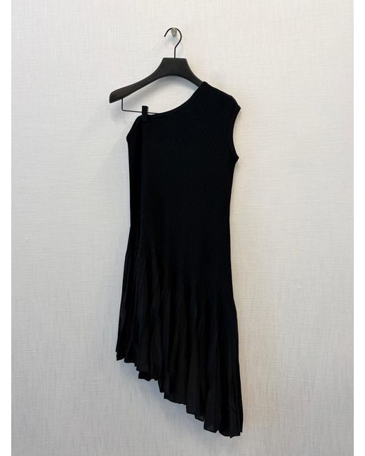 Alaïa Black Asymmetric Mini Dress