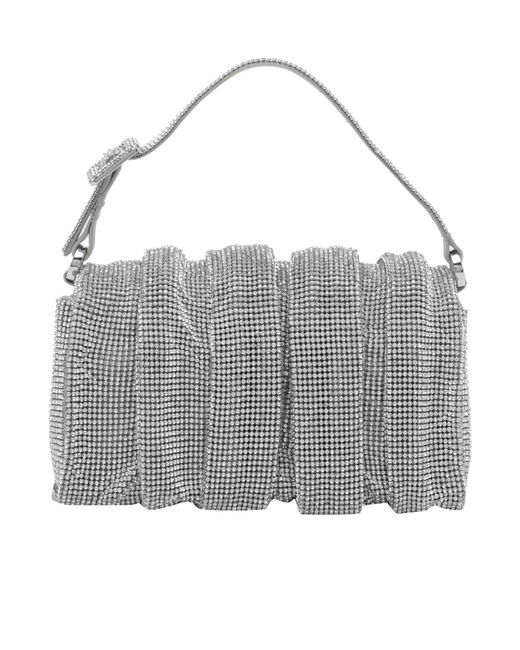 Benedetta Bruzziches Gray Flap Shoulder Bag