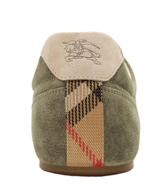Burberry Green Knight Runner Lace-Up Sneakers for men