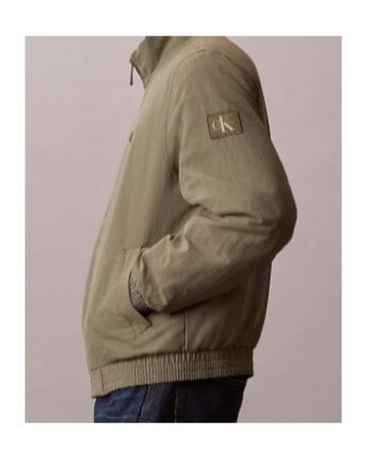 Calvin Klein Blue Padded Nylon Zip-Up Jacket for men