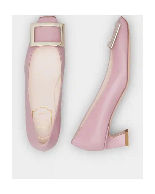 Roger Vivier Pink Trompette Logo Heels
