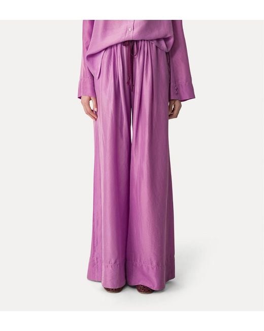 Forte_forte Purple Drawstring Trousers