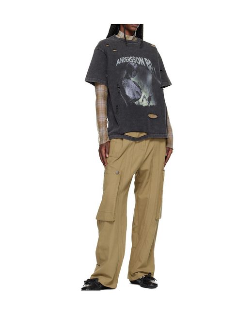 ANDERSSON BELL Black Layered Printed T-Shirt