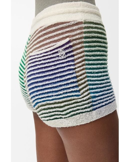 Loewe Blue Striped Shorts