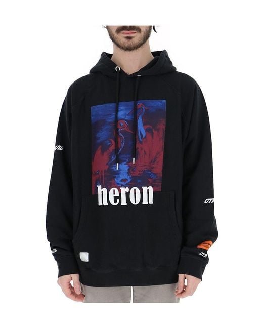 Heron Preston Blue Heron Printed Sweater for men