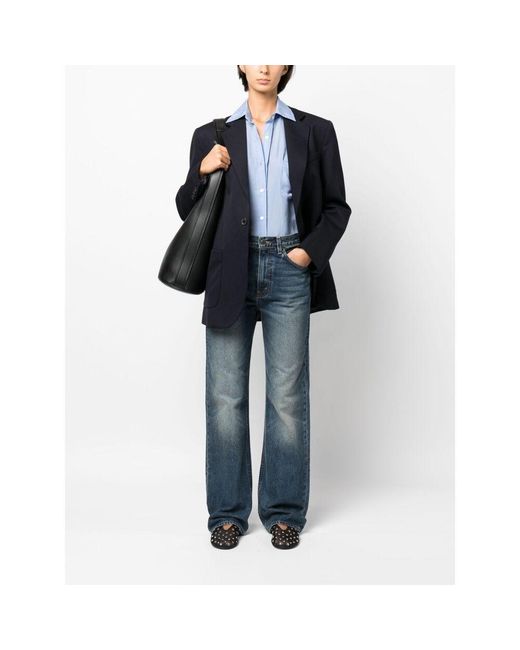 Nili Lotan Blue Belt-Loop Jeans