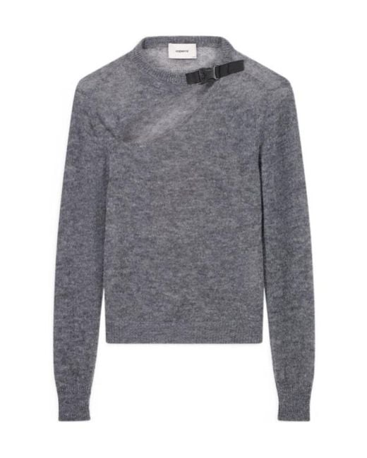 Coperni Gray Buckle Cut-Out Jumper