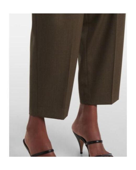 Altuzarra Green Emmett Virgin Wool Straight Pants
