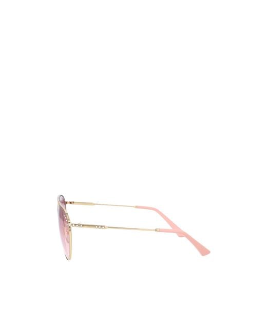Jimmy Choo Pink Eyewear Aviator Frame Sunglasses