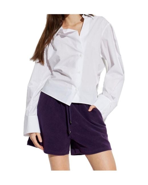 The Attico White The Asymmetric Shirt