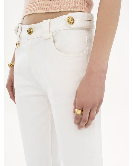 Chloé White Chlo Straight Leg Trousers