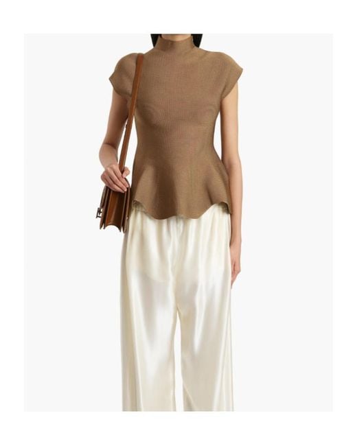 Khaite Brown Andra Top