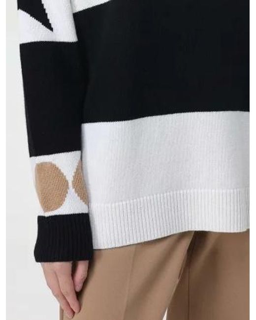 Max Mara Black Dirce Star Patterned Crewneck Jumper