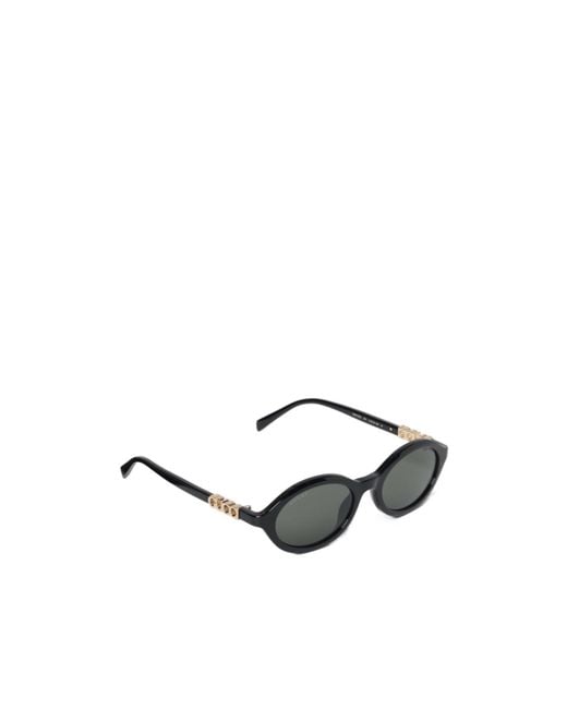 Gucci White Eyewear Oval Frame Sunglasses