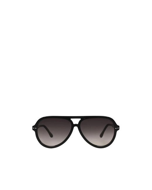 Isabel Marant Black Simple Pilot Sunglasses