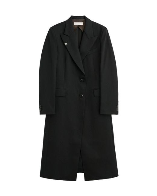 Our Legacy Black Peak-Lapel Coat