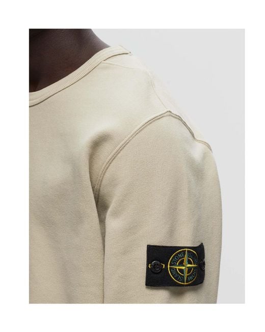 Stone Island Natural Compass Patch Crewneck Sweatshirt for men