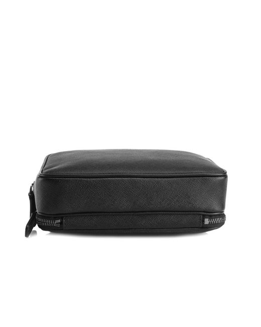 Giorgio Armani Black Logo Details Clutch for men