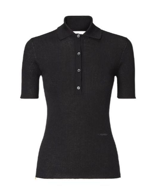 Fendi Black Polo Shirt