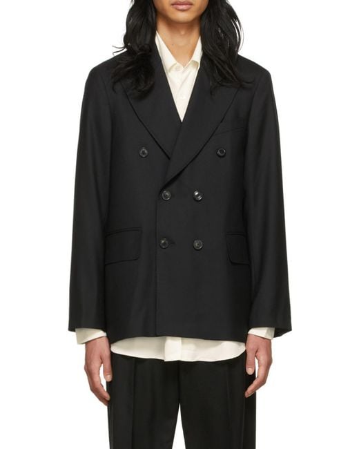 Our Legacy Black Double-Breasted Jacket for men
